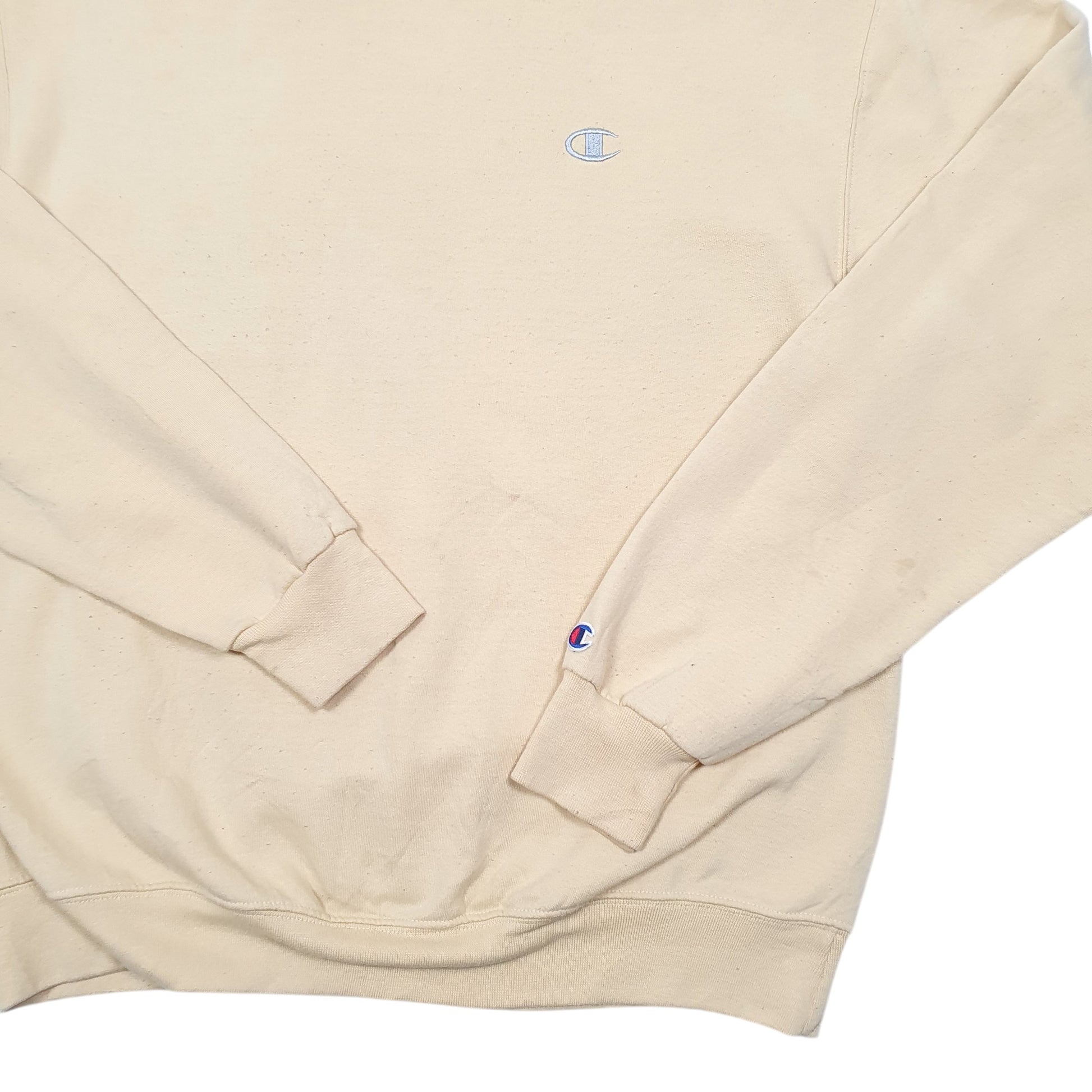 Mens Yellow Champion  Crewneck Jumper