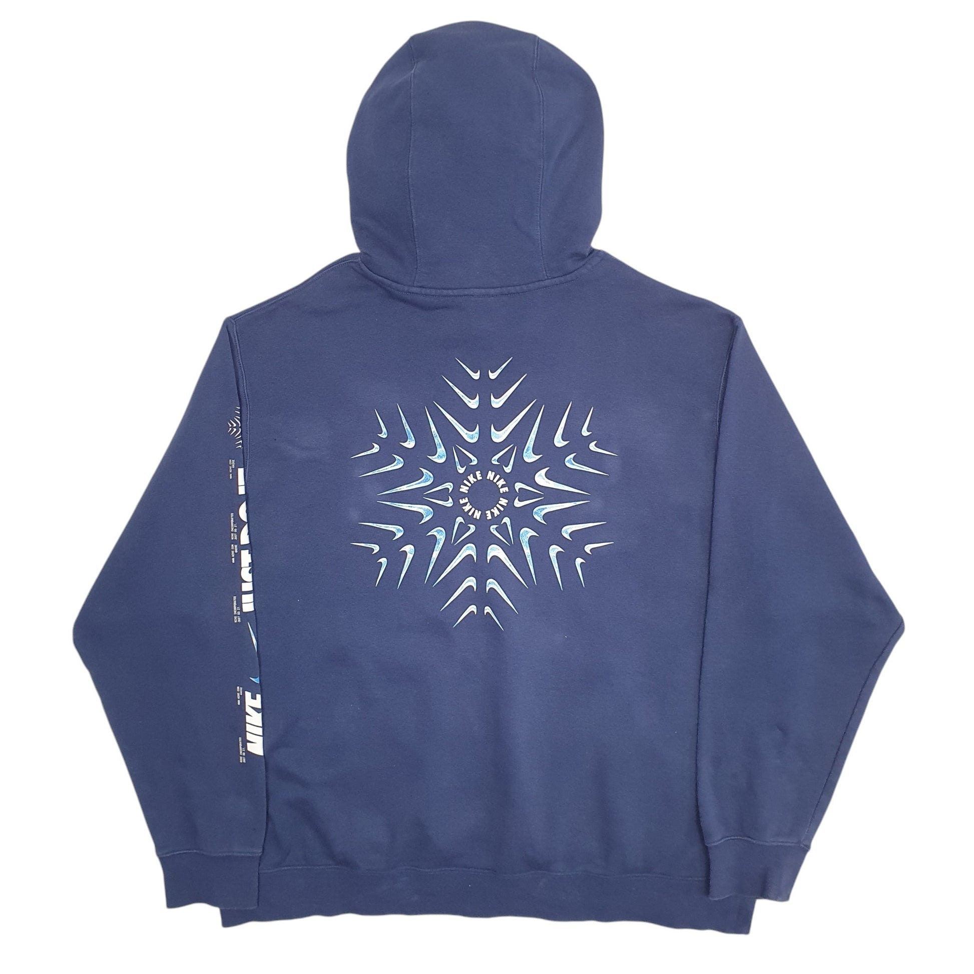 Mens Navy Nike Spellout Hoodie Jumper