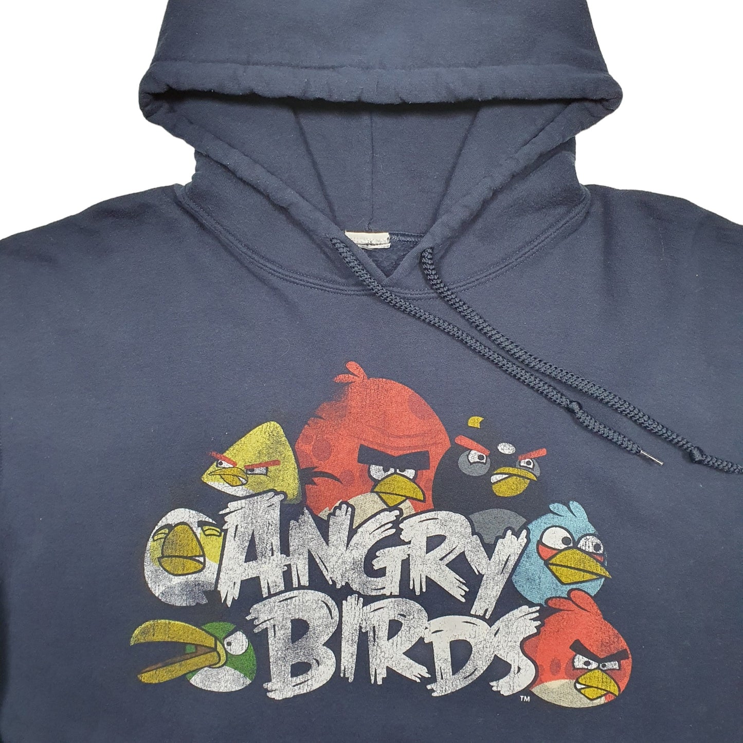Mens Navy Non Branded Angry Birds Game Hoodie Jumper
