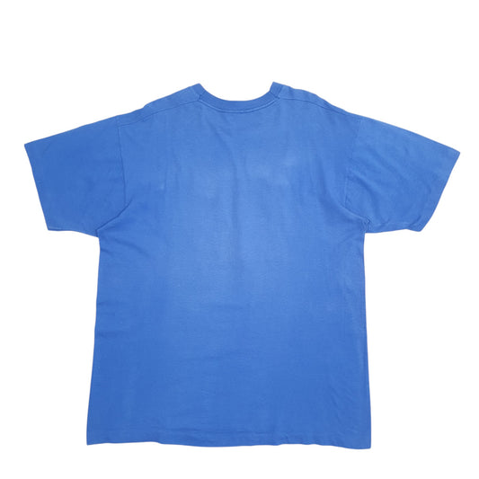 Mens Blue Fruit Of The Loom Single Stitch Vintage 90s Made In USA National Museum Of American History Washington DC Short Sleeve T Shirt