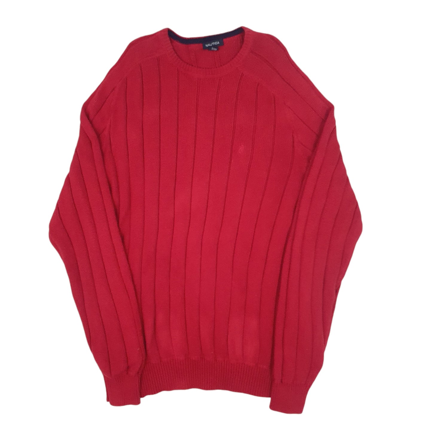 Mens Red Nautica Knitwear Crewneck Jumper