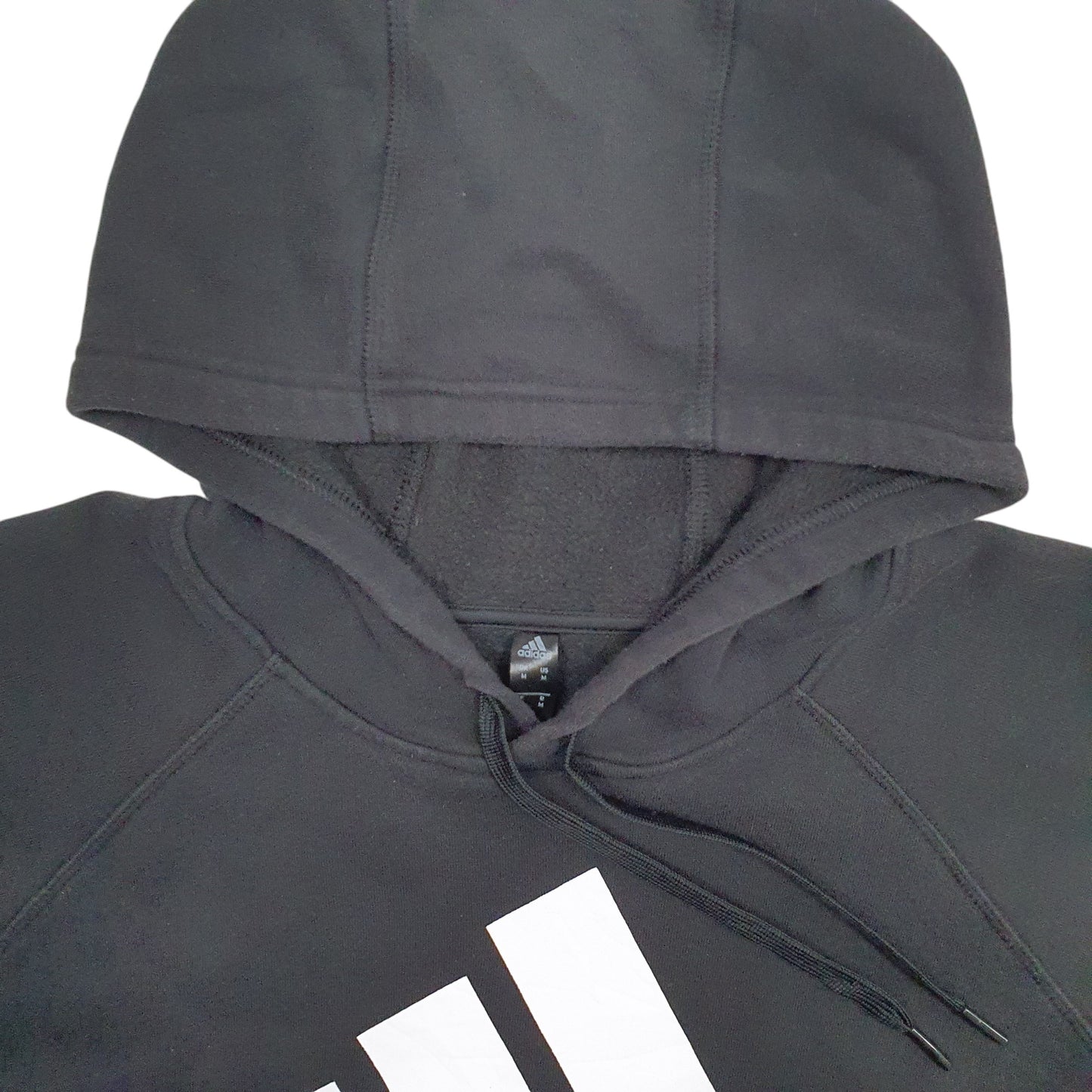Mens Black Adidas Spellout Hoodie Jumper