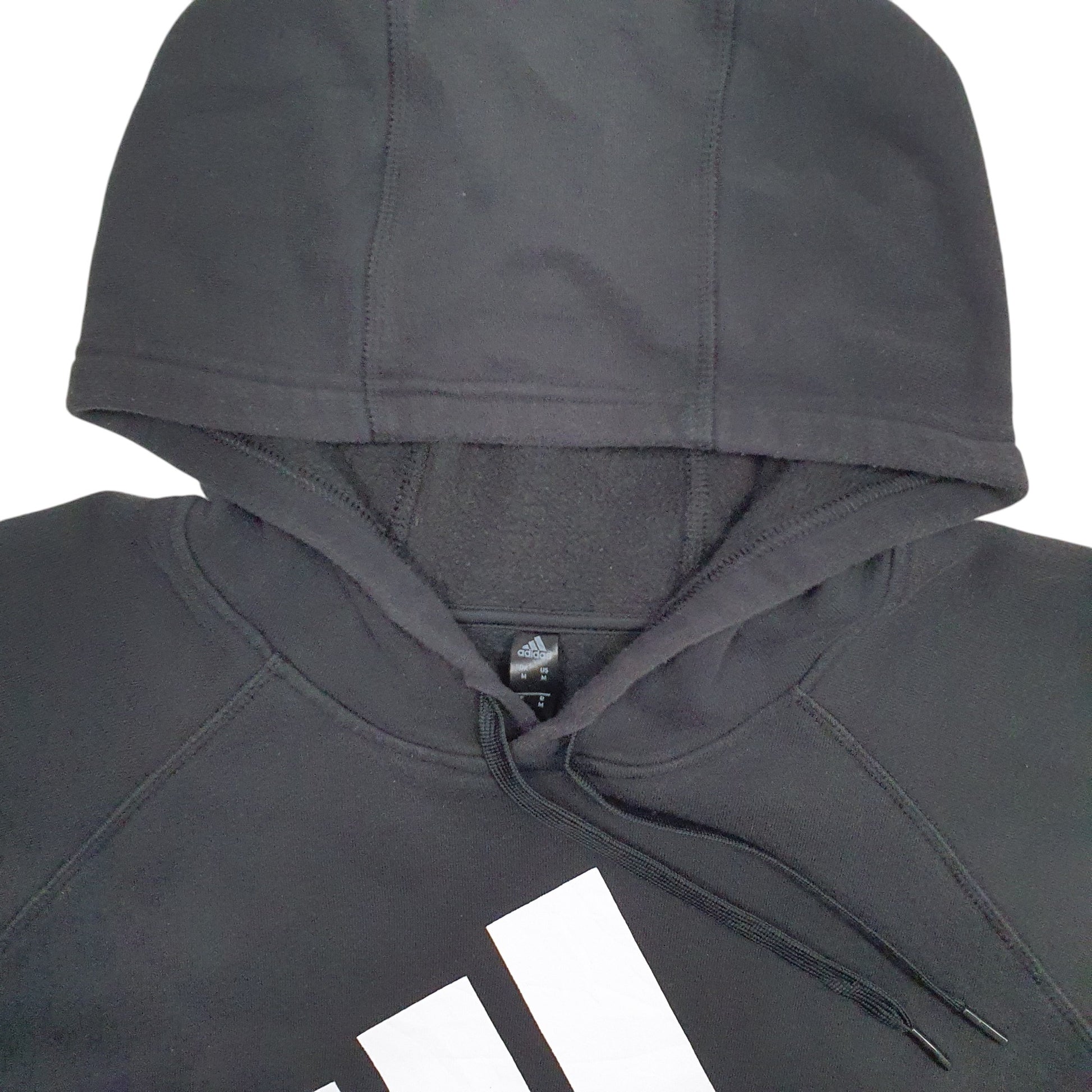 Mens Black Adidas Spellout Hoodie Jumper