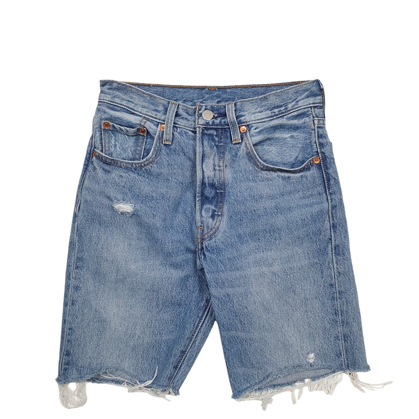 Womens Blue Levis 501 Jorts Denim Shorts