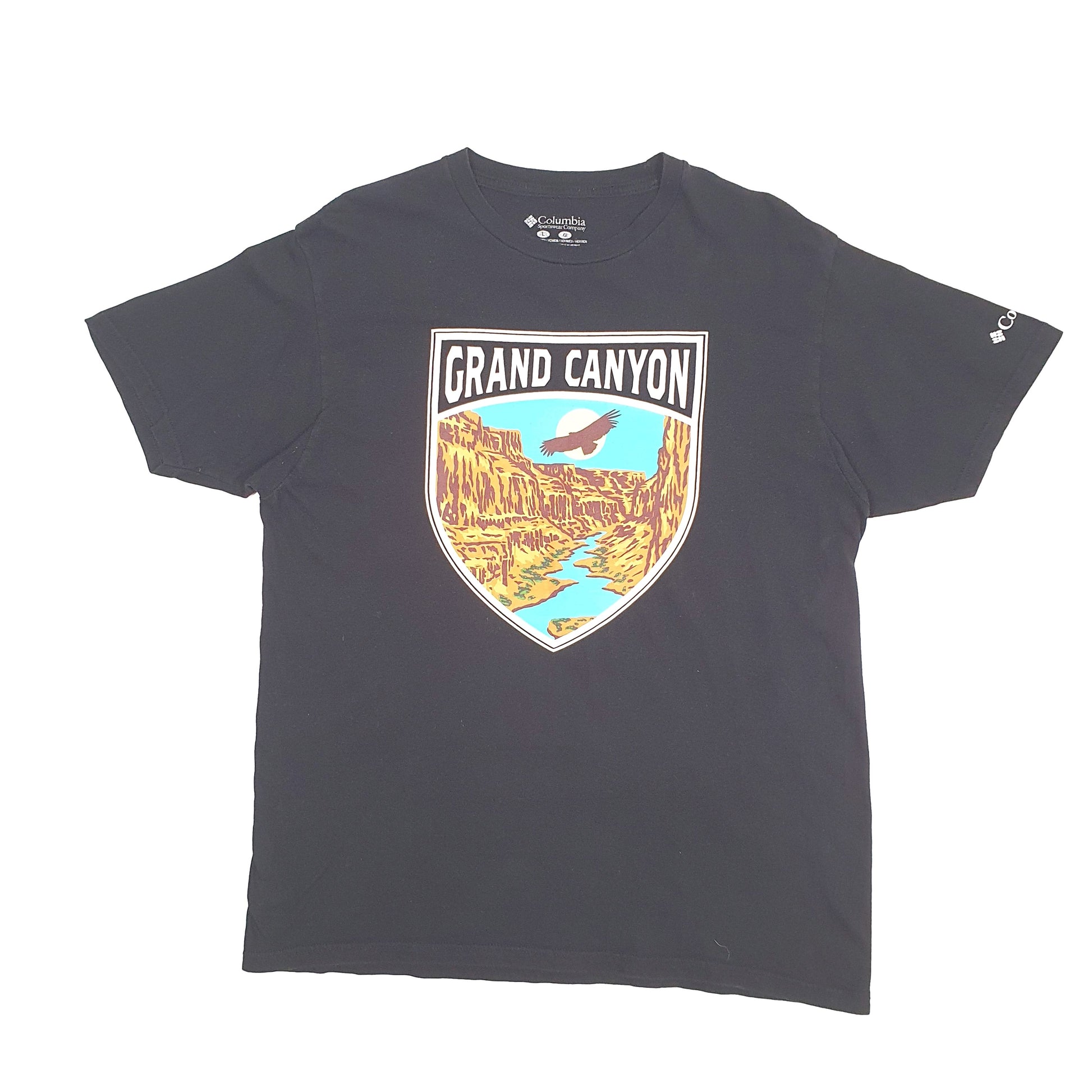 Mens Black Columbia Sportswear Grand Canyon Short Sleeve T Shirt