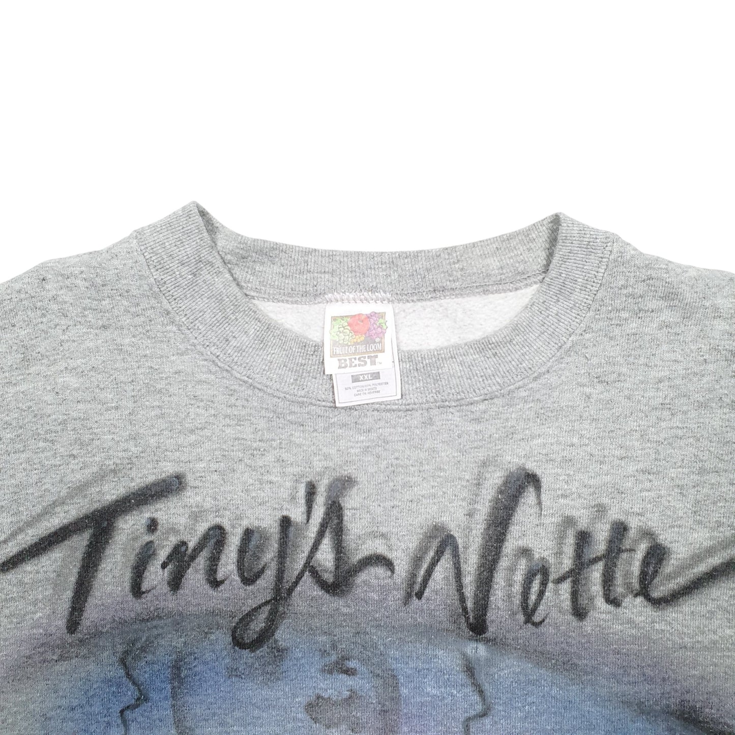 Mens Grey Fruit Of The Loom Airbrush Car Crewneck Jumper