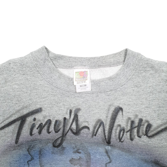 Mens Grey Fruit Of The Loom Airbrush Car Crewneck Jumper