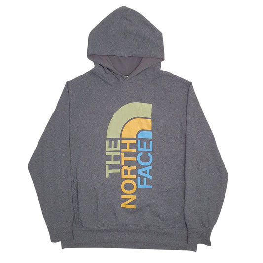 Mens Grey The North Face Spellout Hoodie Jumper