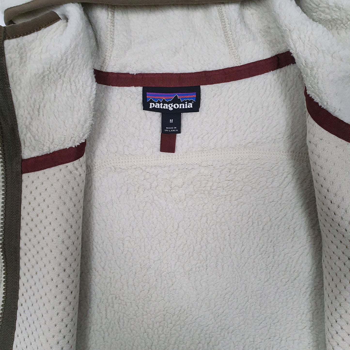 Womens White Patagonia Retro Pile Hoodie Full Zip Jumper