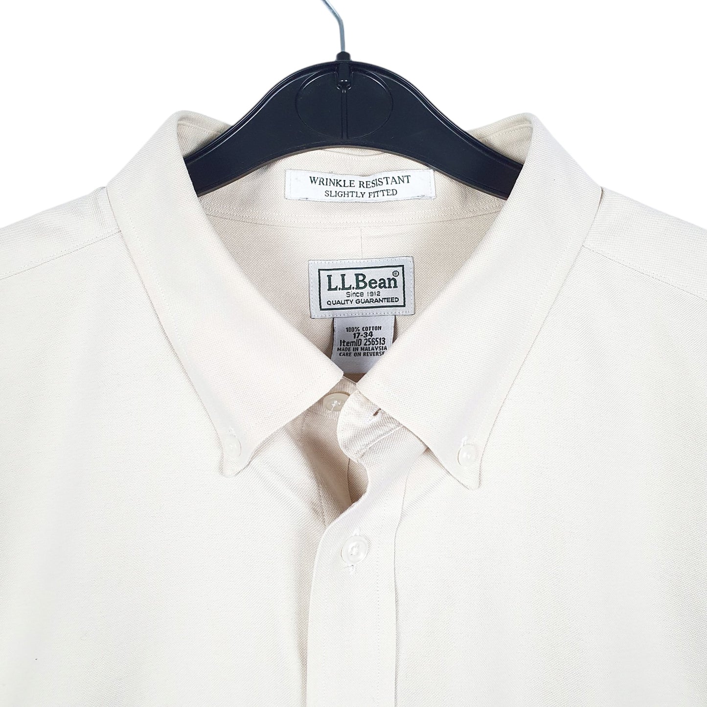 Mens Yellow L.L.Bean Slightly Fitted Oxford Long Sleeve Shirt