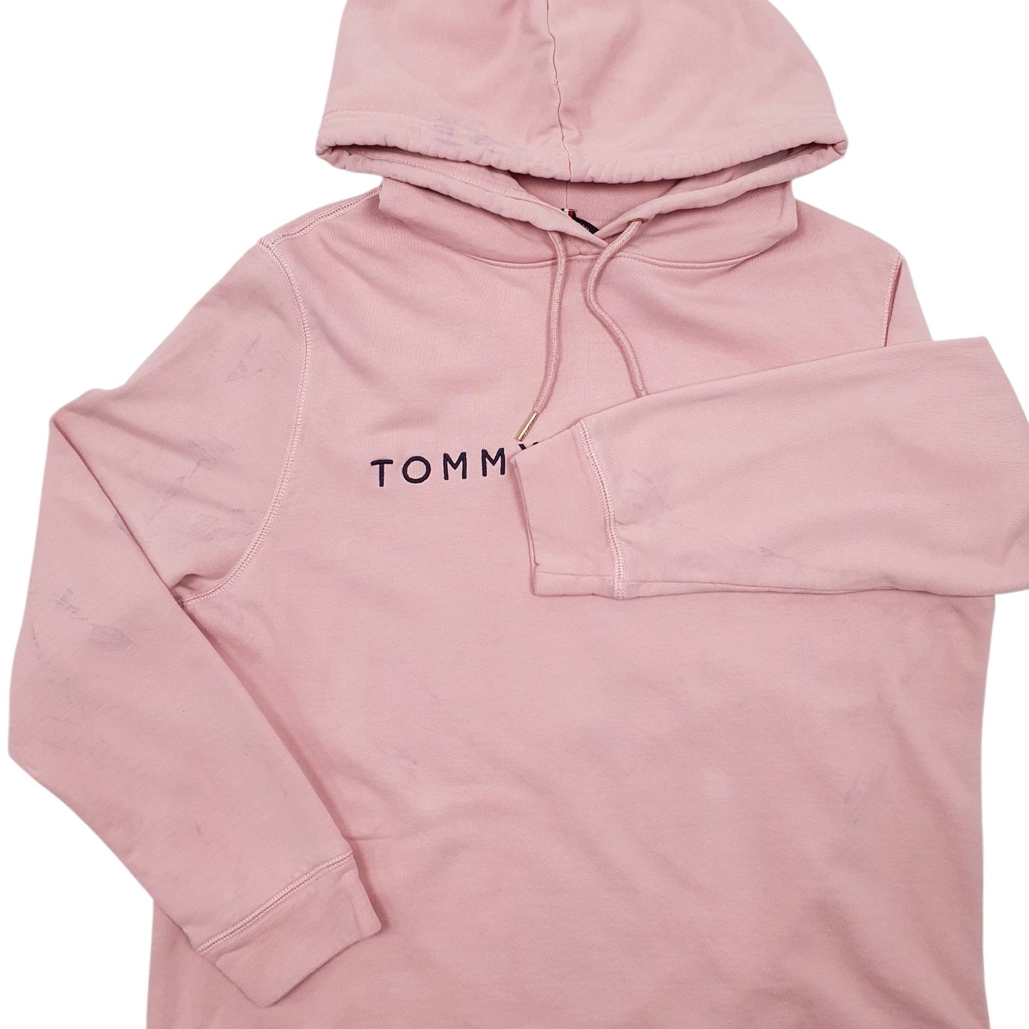 Womens Pink Tommy Hilfiger Spellout Hoodie Jumper