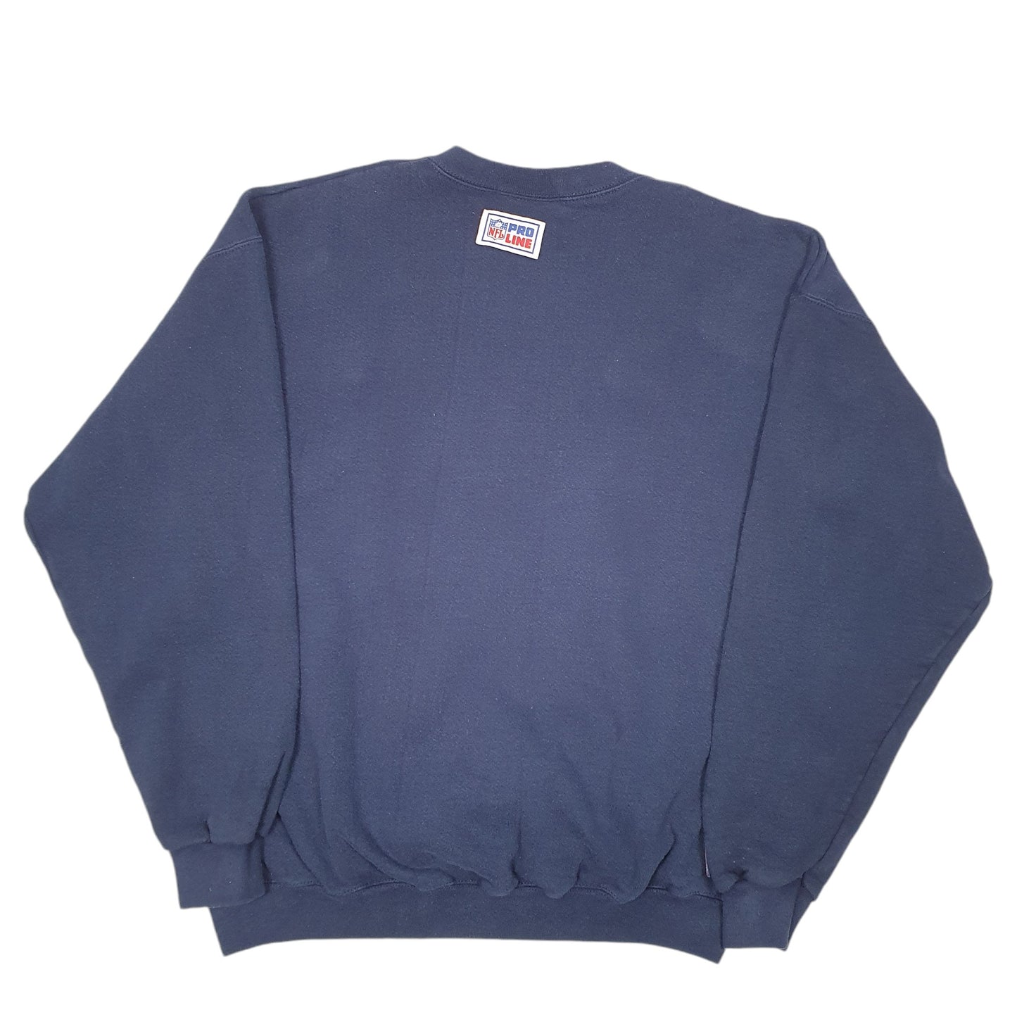 Mens Navy Logo Athletic Vintage NFL Dallas Cowboys American Football Made In U.S.A Crewneck Jumper