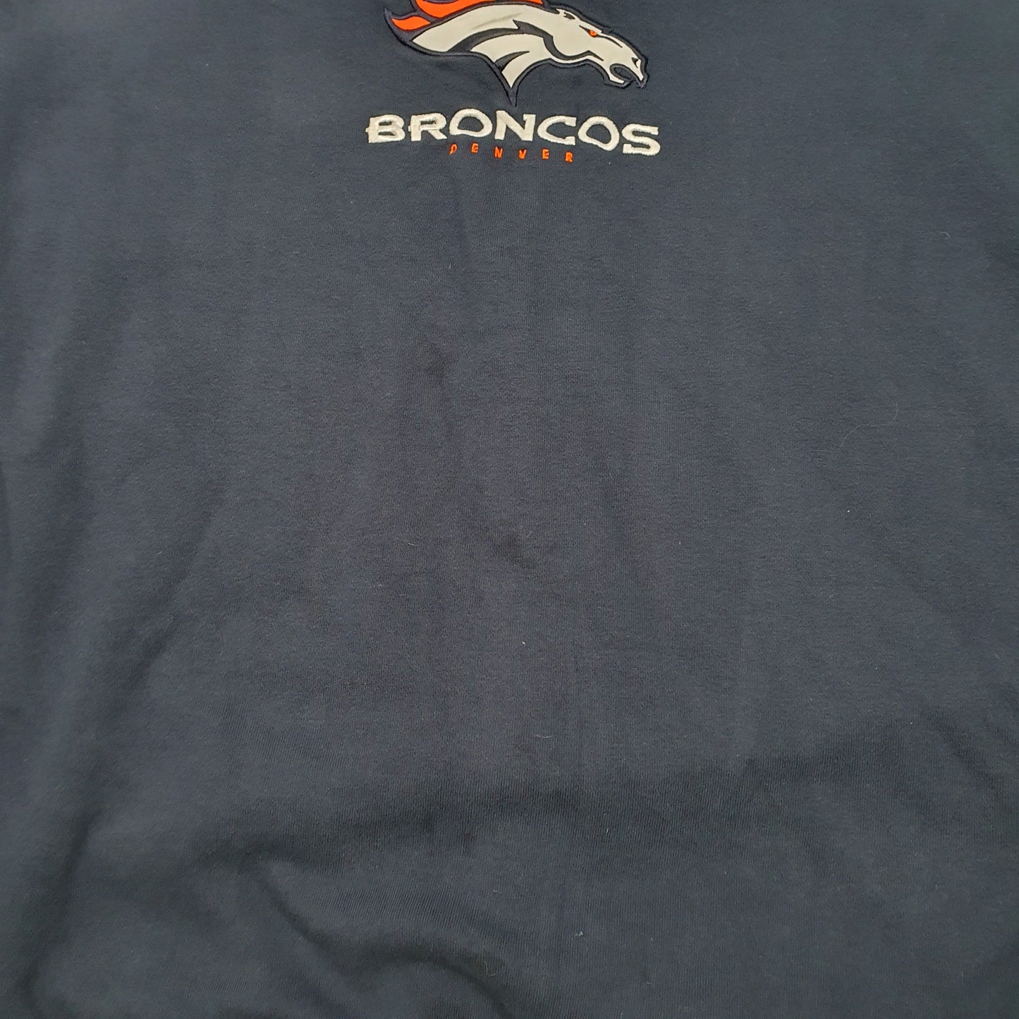 Mens Navy NFL Denver Broncos Football USA Spellout Crewneck Jumper