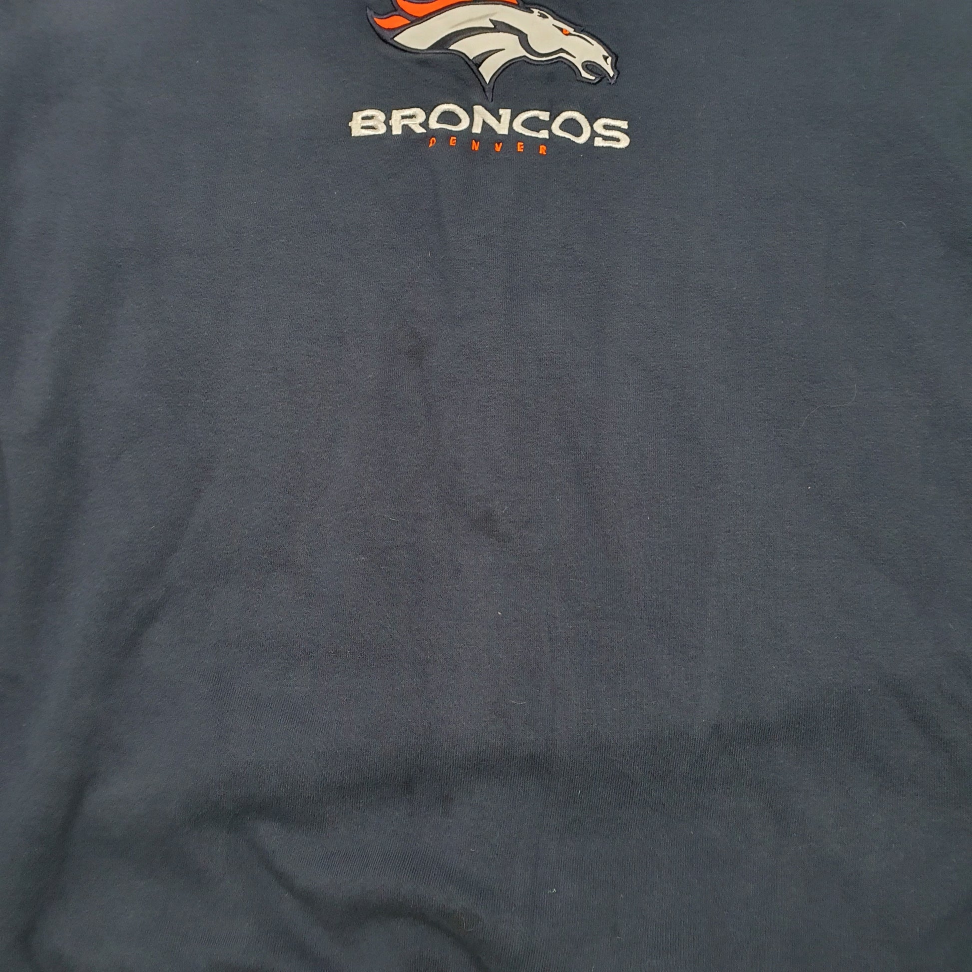 Mens Navy NFL Denver Broncos Football USA Spellout Crewneck Jumper