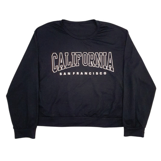 Womens Black Unbranded Spellout Crewneck Jumper