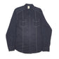 Mens Navy Rustic Blue  Long Sleeve Shirt