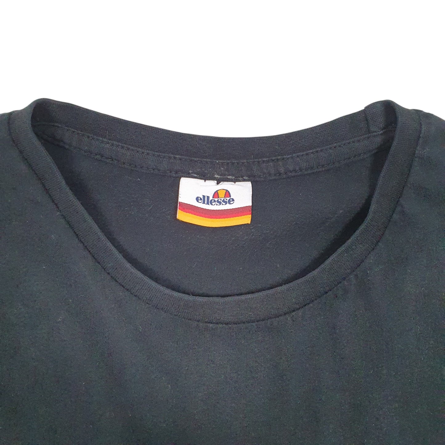Mens Black Ellesse Spellout Short Sleeve T Shirt