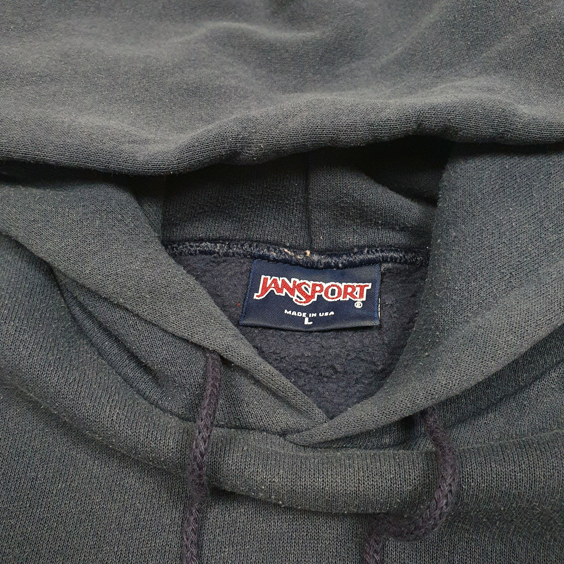 Mens Navy Jansport Georgetown Law College USA Vintage Made In USA Hoodie Jumper