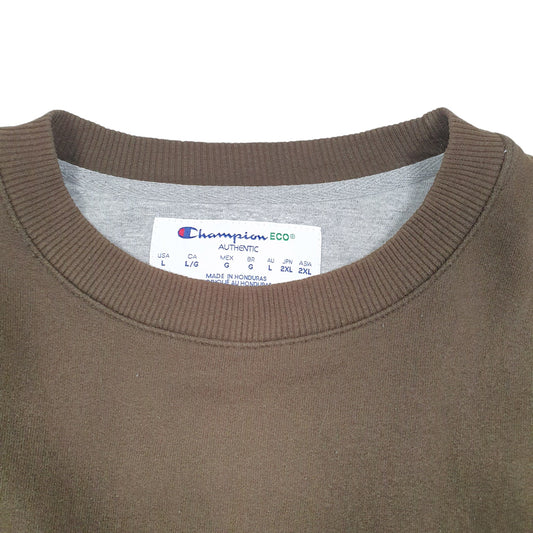 Mens Khaki Champion  Crewneck Jumper