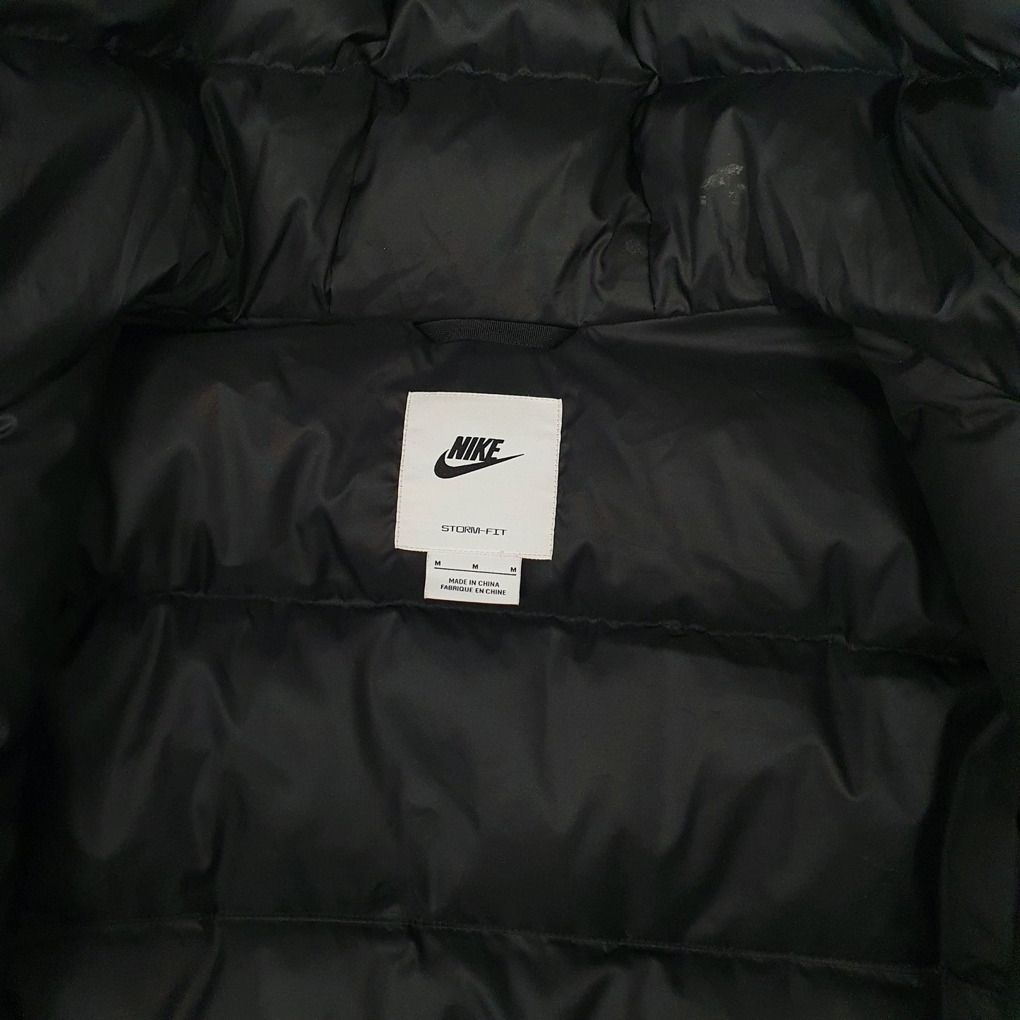 Mens Black Nike Longline Trench Parka Storm Fit  Coat