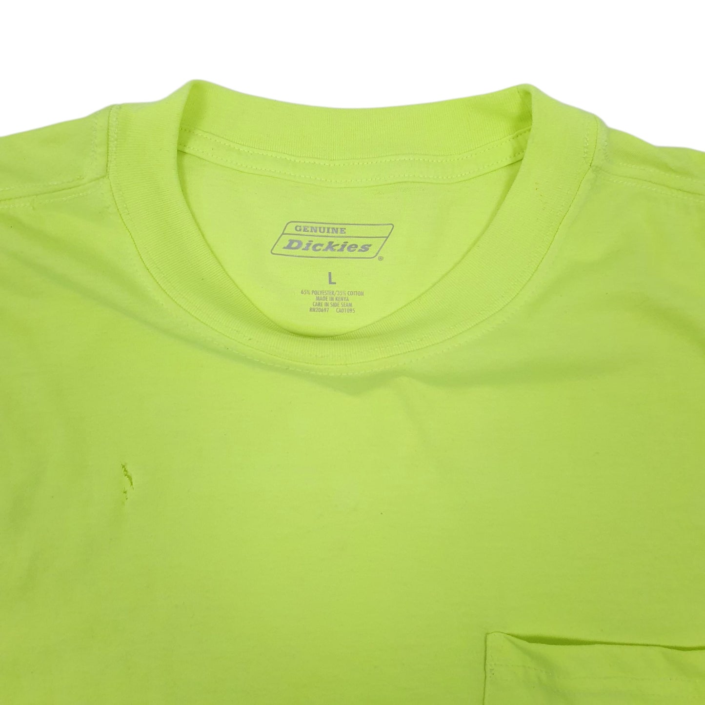 Mens Green Dickies Hi-Vis Short Sleeve T Shirt