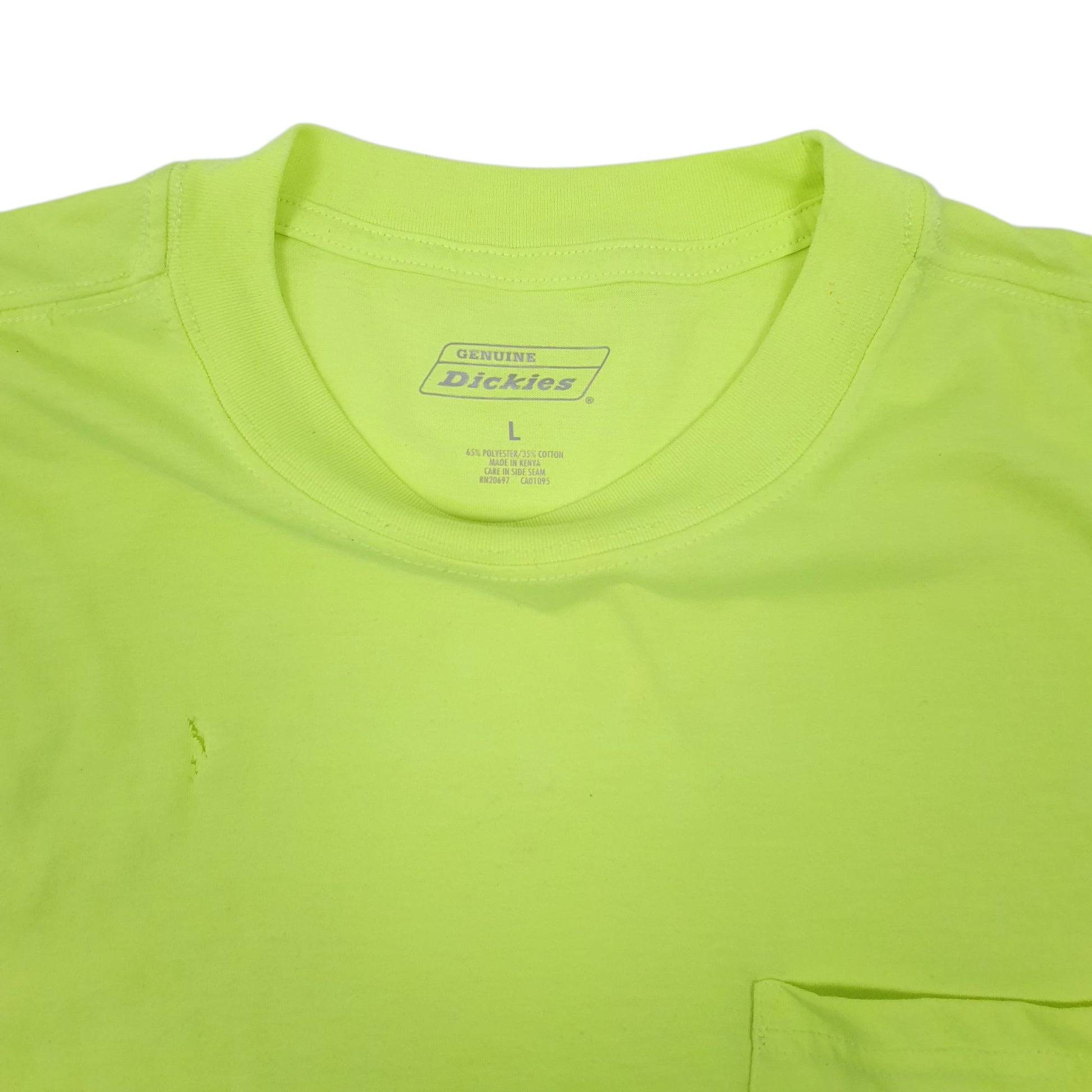 Mens Green Dickies Hi-Vis Short Sleeve T Shirt
