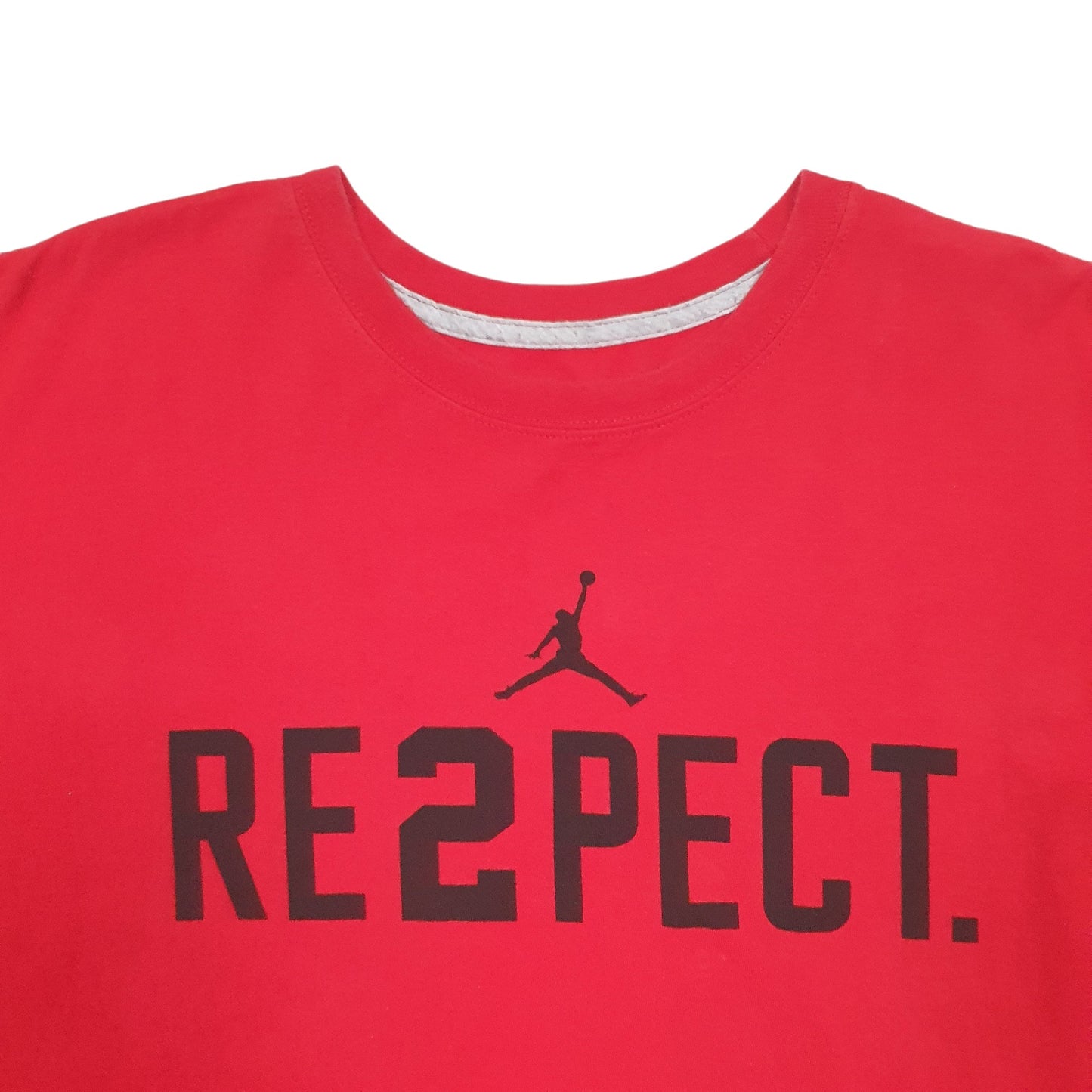 Mens Red Nike Jordan Jumpman Basketball Short Sleeve T Shirt