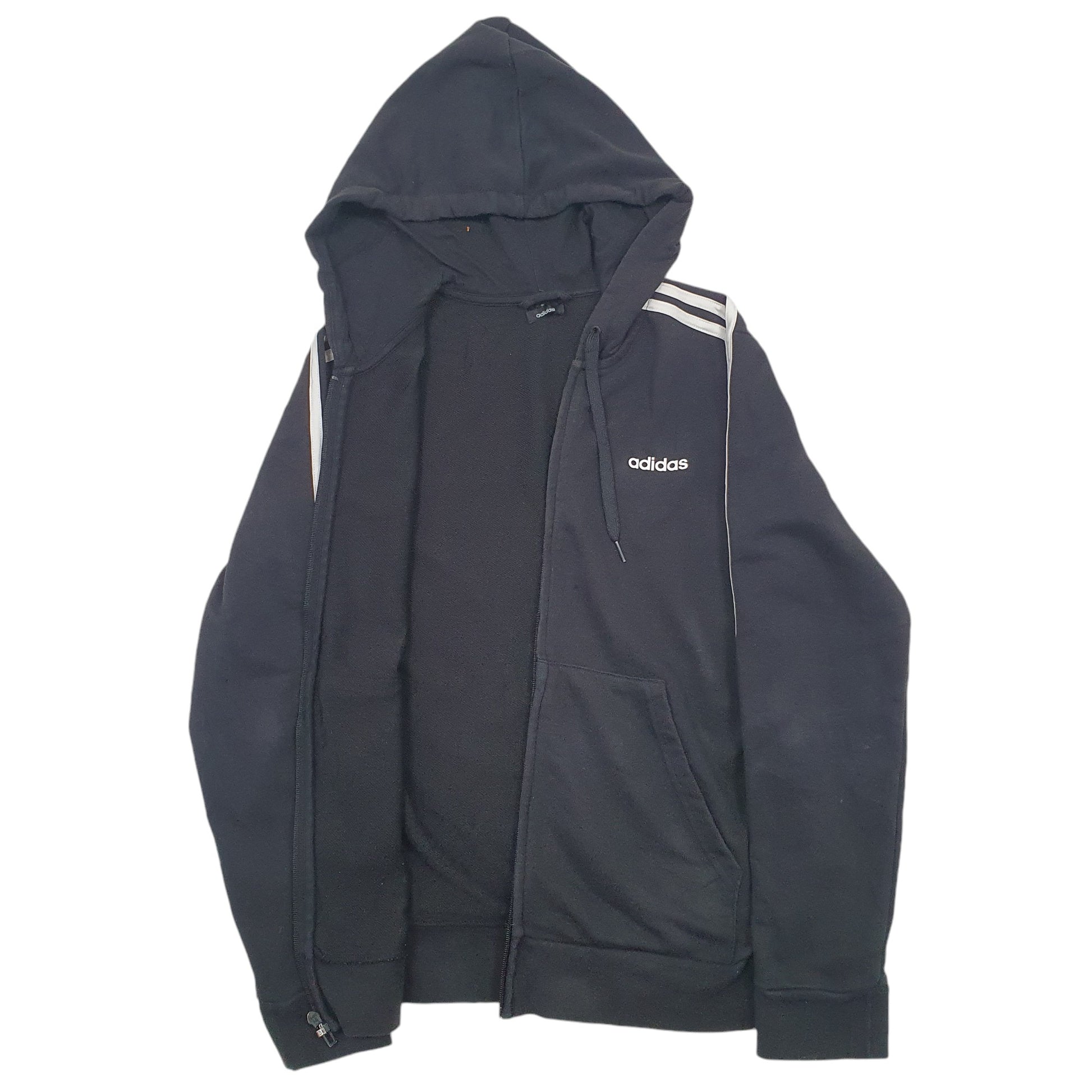 Mens Black Adidas  Full Zip Jumper