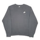 Mens Black Nike Swoosh Crewneck Jumper