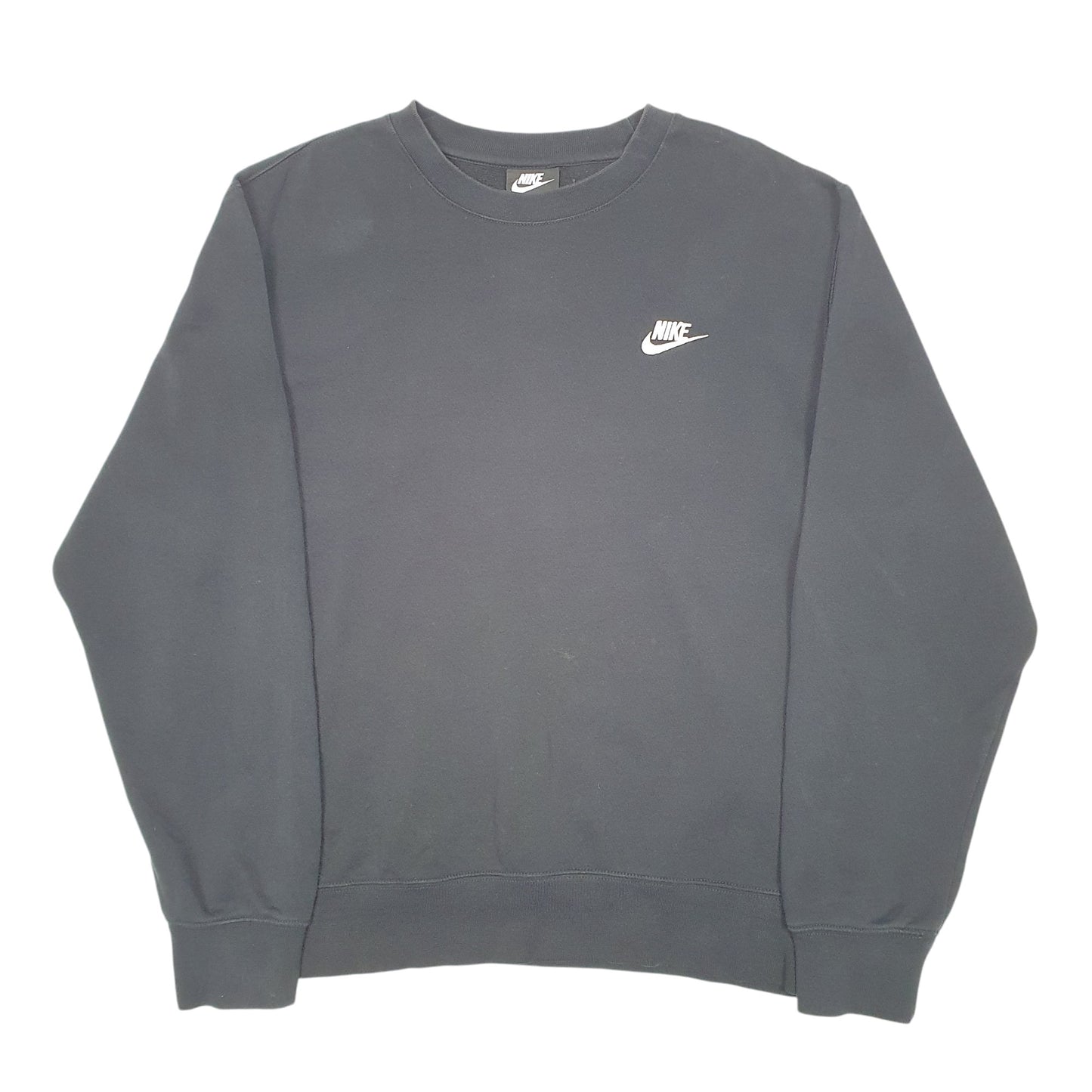 Mens Black Nike Swoosh Crewneck Jumper