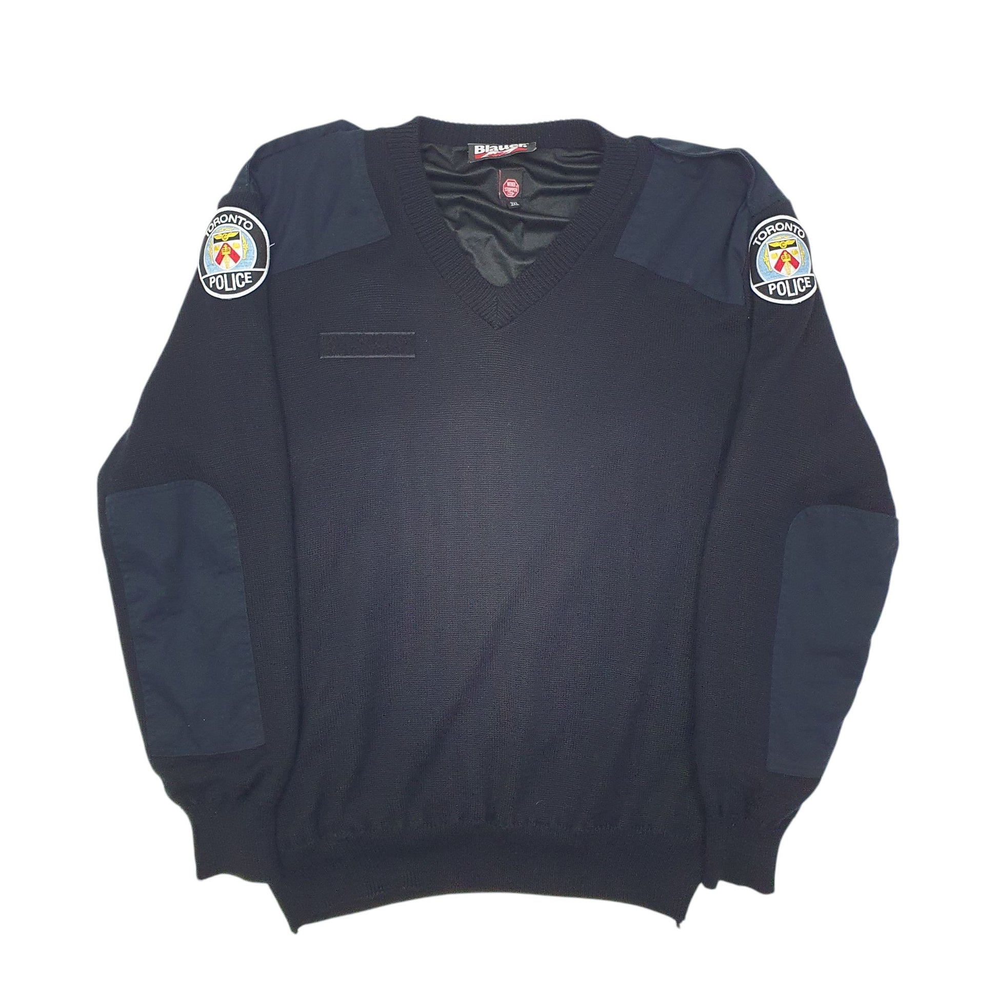 Mens Black Blauer Toronto Police Windstopper Crewneck Jumper