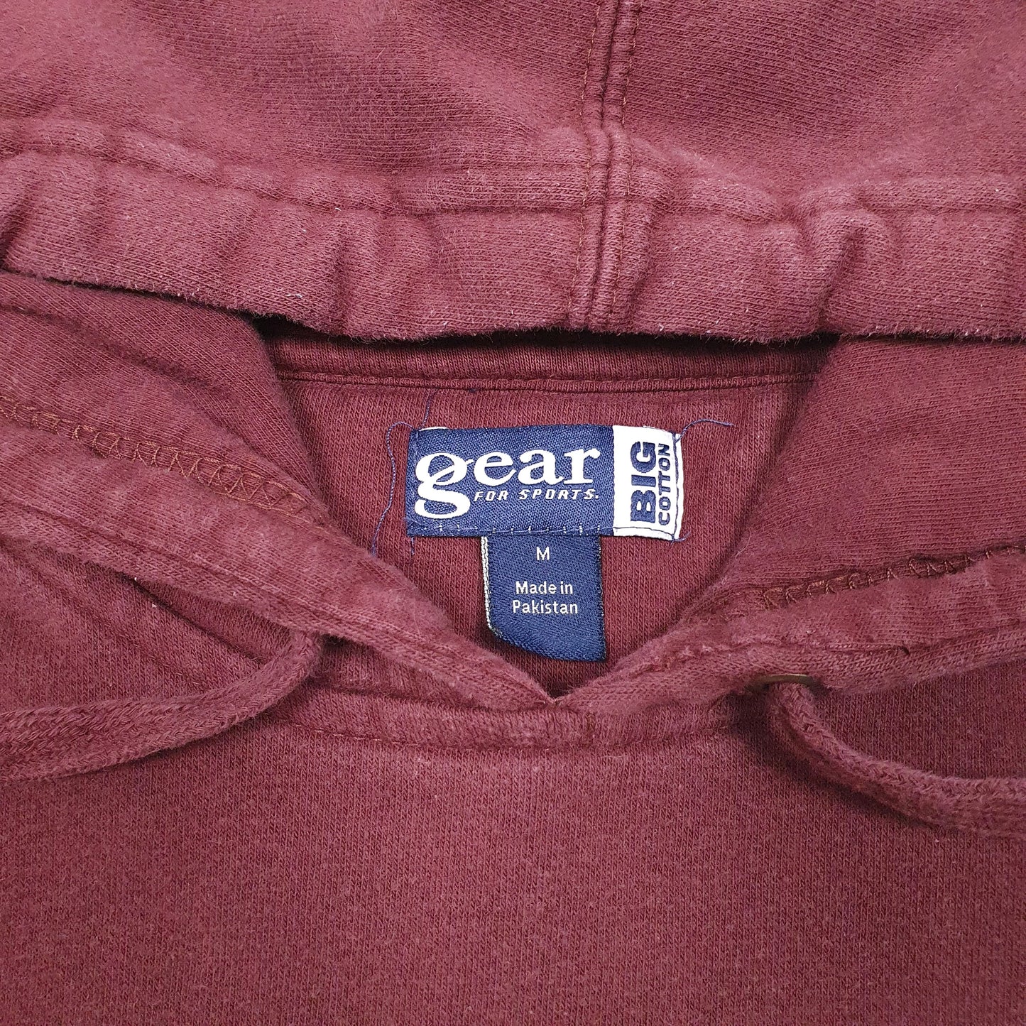 Mens Burgundy Gear For Sports Davison Spellout College USA Hoodie Jumper