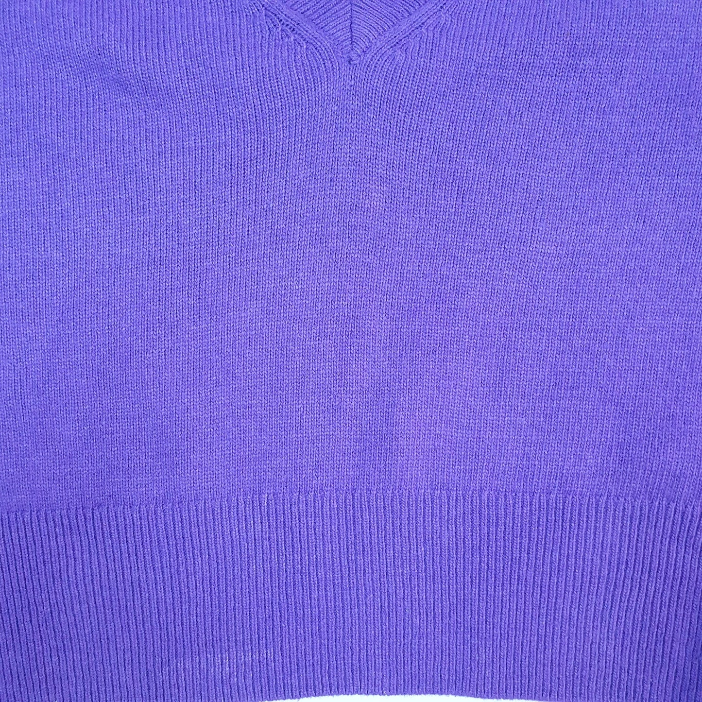 Womens Purple Massimo Dutti Flared Sleeve V Neck Jumper