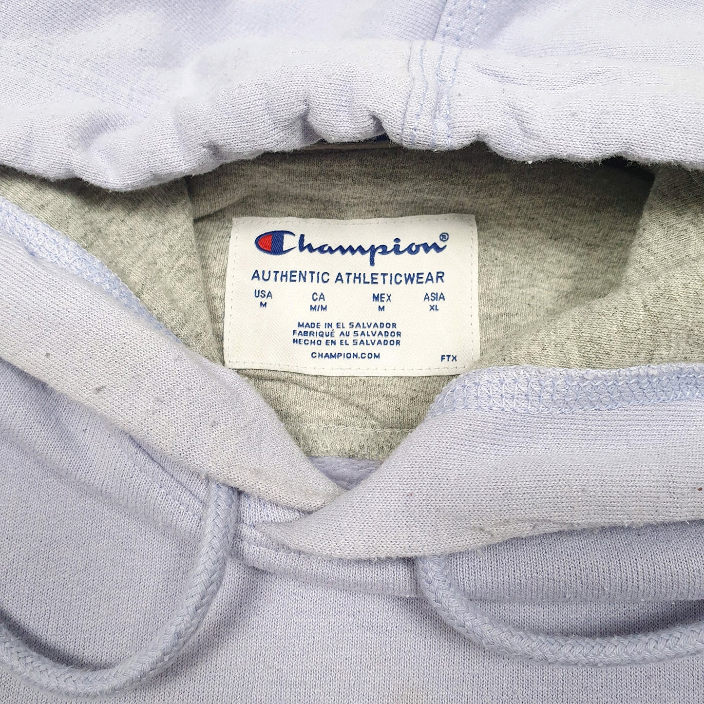 Mens Lilac Champion Script Hoodie Jumper