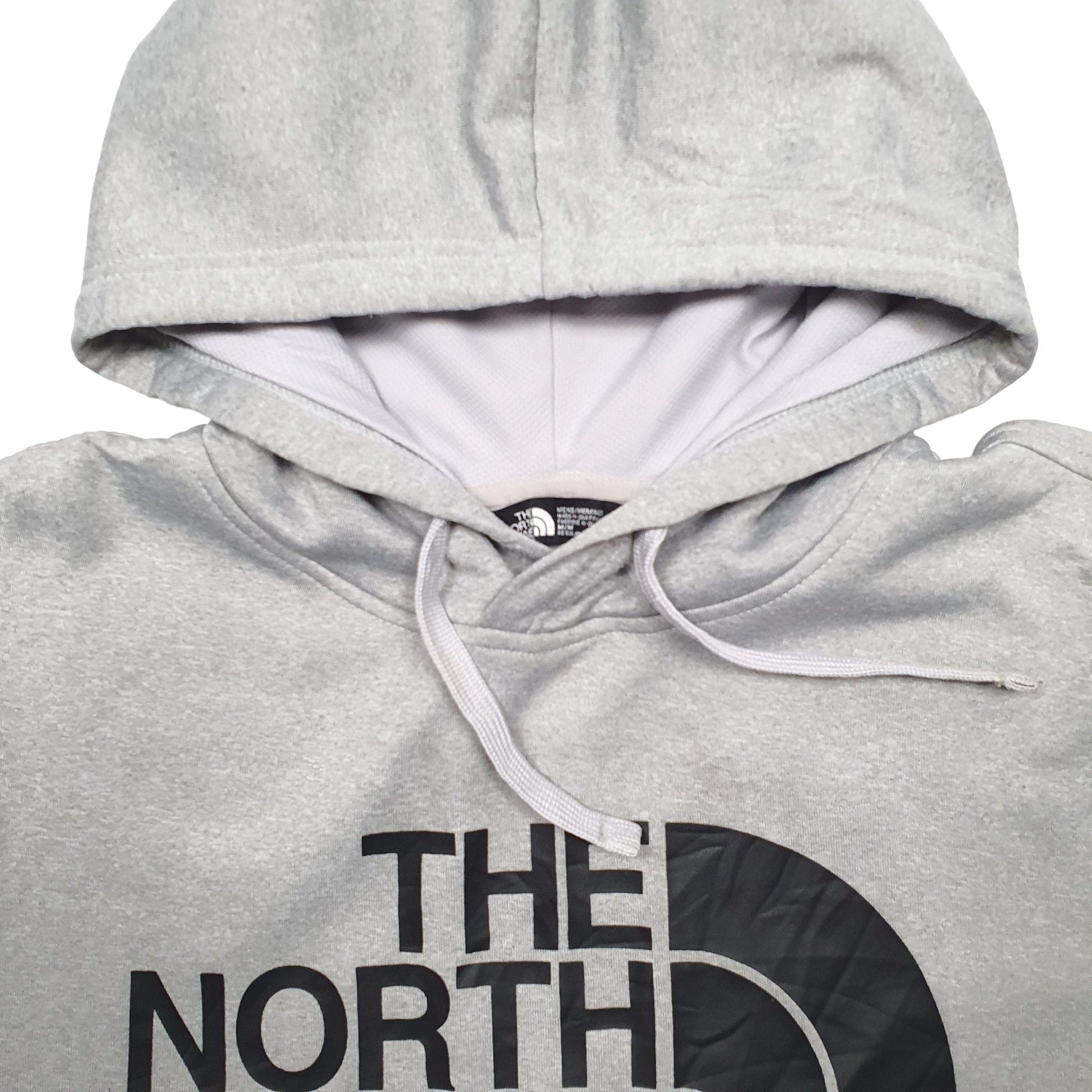 Mens Grey The North Face Spellout Hoodie Jumper