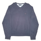 Mens Navy Tommy Hilfiger Knit V Neck Jumper