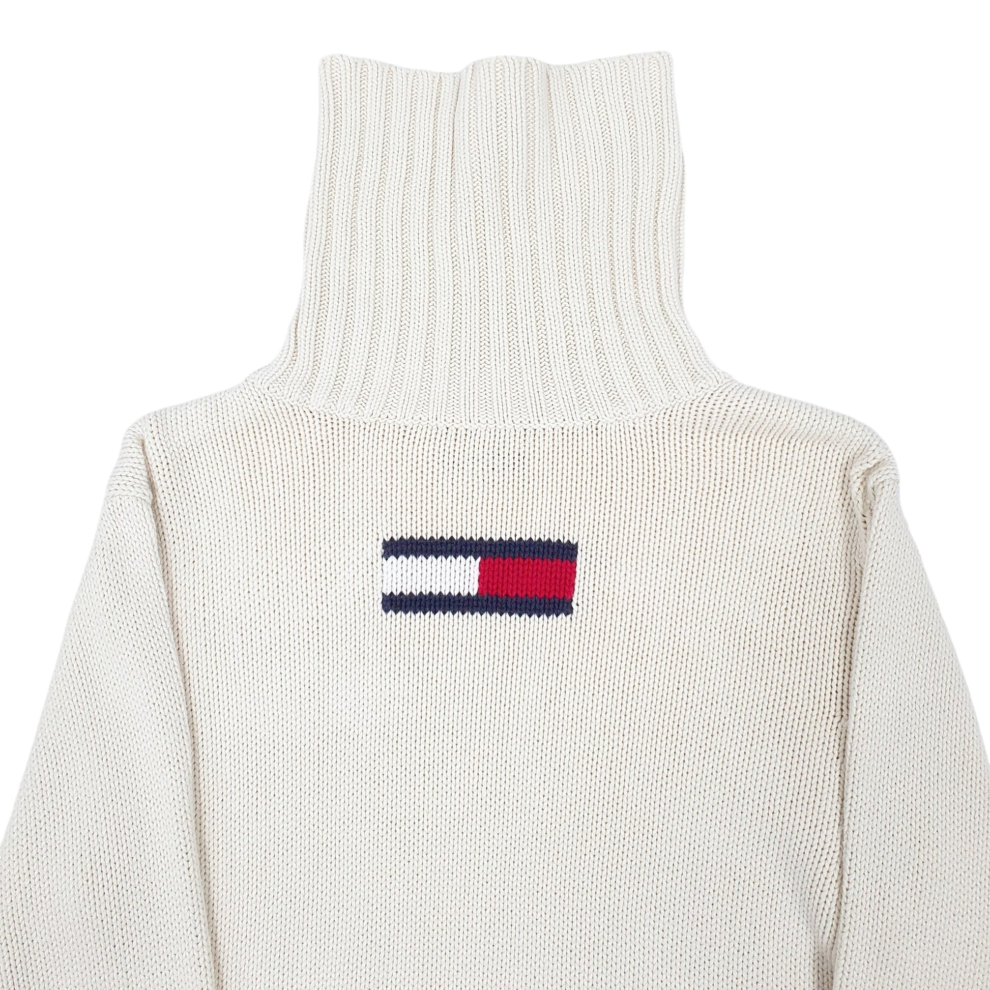 Womens Cream Tommy Hilfiger Knitwear Turtle Neck Jumper