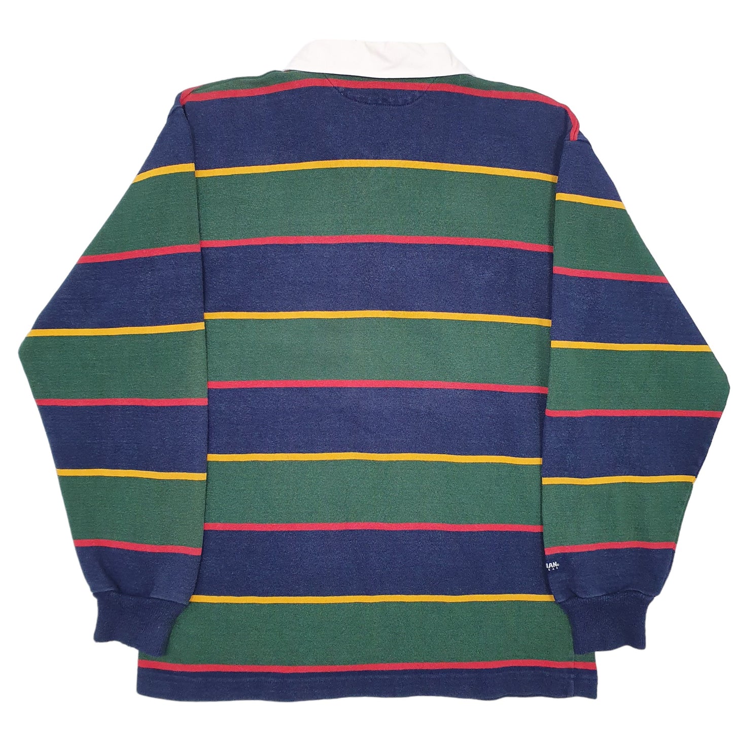 Mens Green Barbarian Rugby Montreal Quebec Long Sleeve Polo Shirt