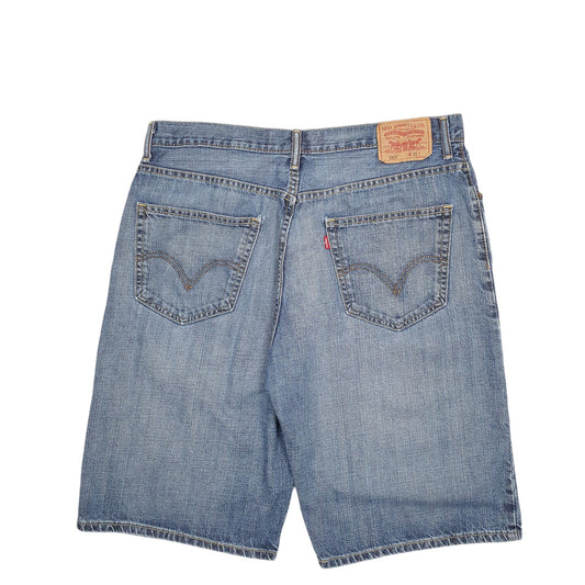 Mens Blue Levis Denim Jeans Jorts Denim Shorts