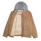 Mens Tan Levis Sherpa Lined Hoodie Chore Workwear  Coat