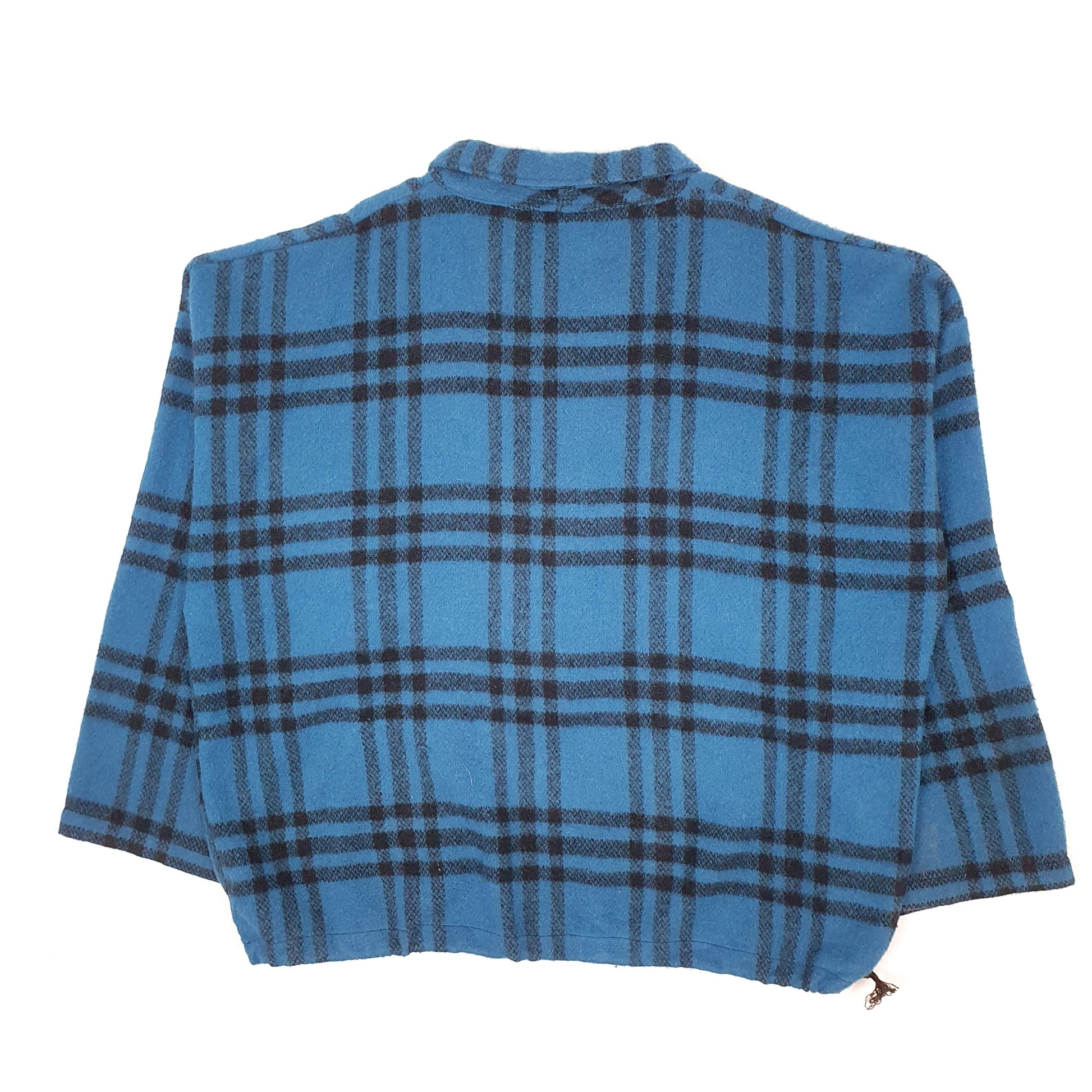 Mens Blue L.L.Bean Vintage 1970s 80s Pullover Mackinaw Jacket Quarter Zip Jumper