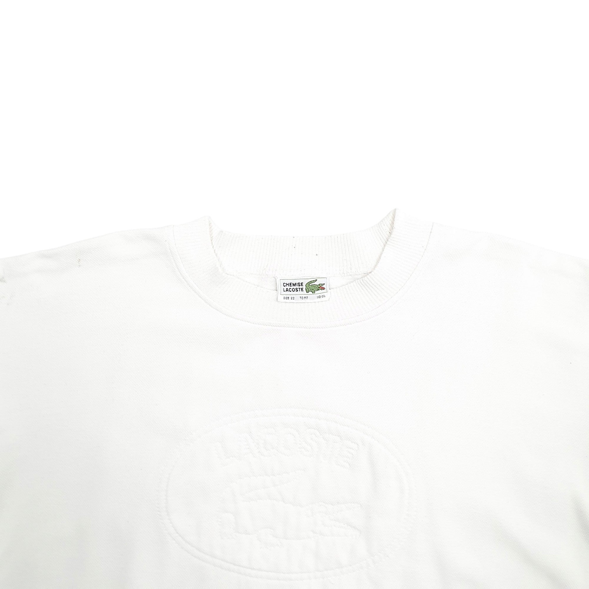 Mens white lacoste jumper best sale