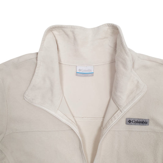 Womens Cream Columbia  Quarter Zip Jumper