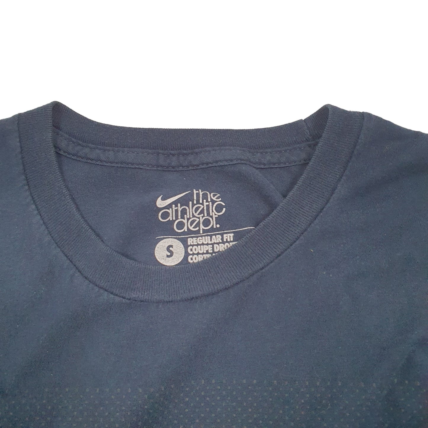 Mens Navy Nike Spellout Short Sleeve T Shirt