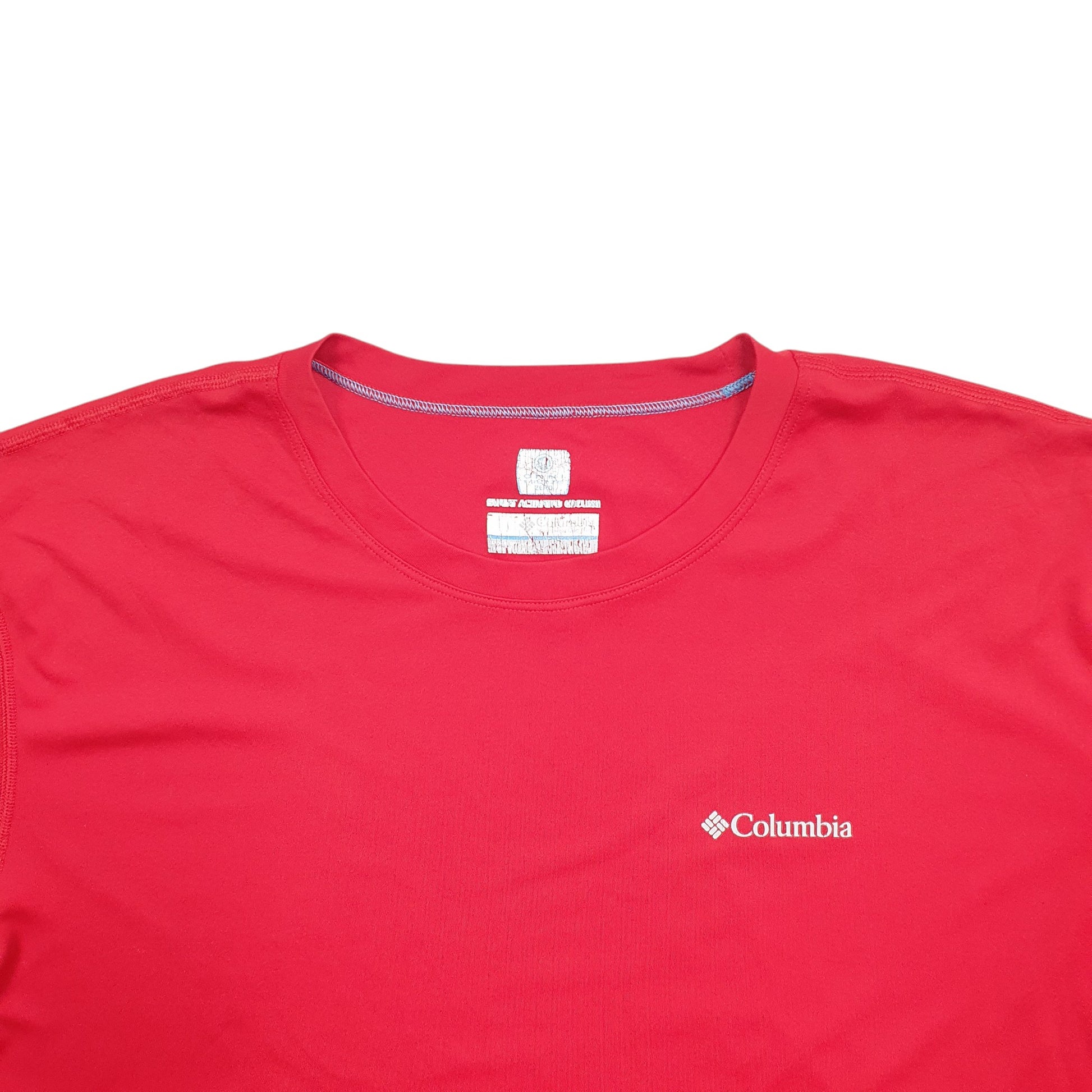 Mens Red Columbia Active Short Sleeve T Shirt
