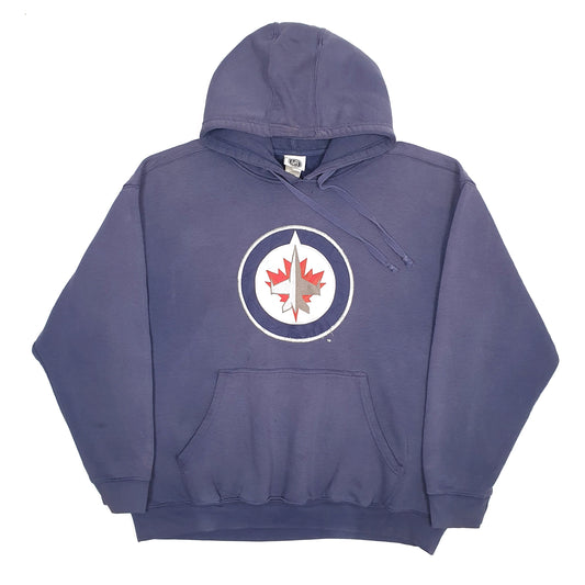 Mens Navy NHL Winnipeg Jets Hockey Hoodie Jumper