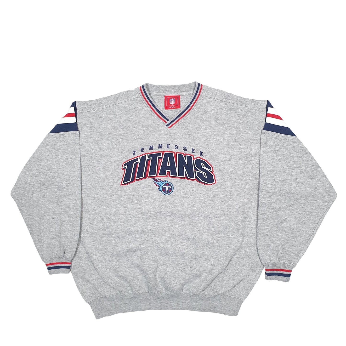 Mens Grey NFL Tenesse Titans Football Crewneck Jumper
