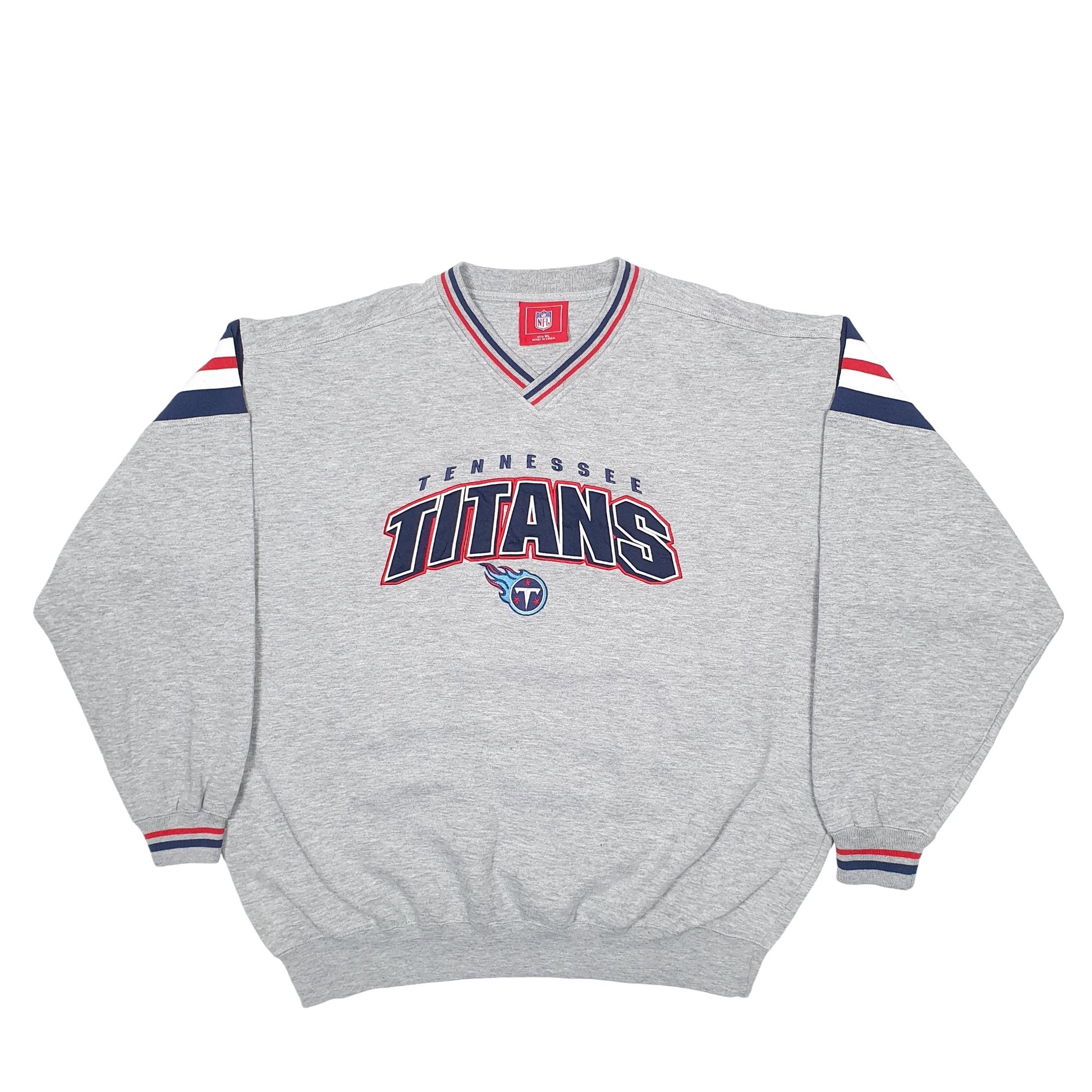 Mens Grey NFL Tenesse Titans Football Crewneck Jumper