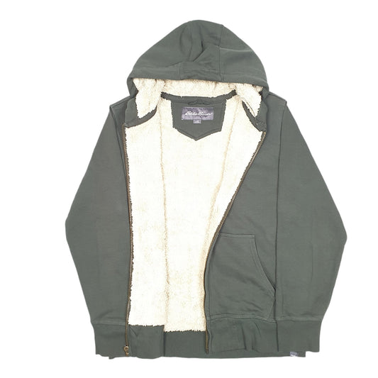 Mens Khaki L.L.Bean Fleece Lined Full Zip Jumper