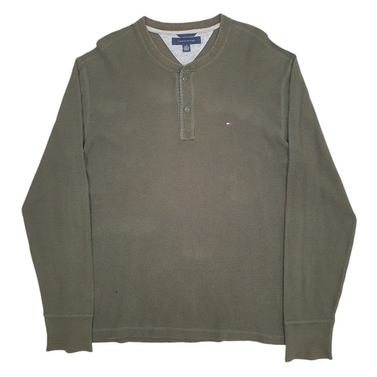 Mens Khaki Tommy Hilfiger  Crewneck Jumper